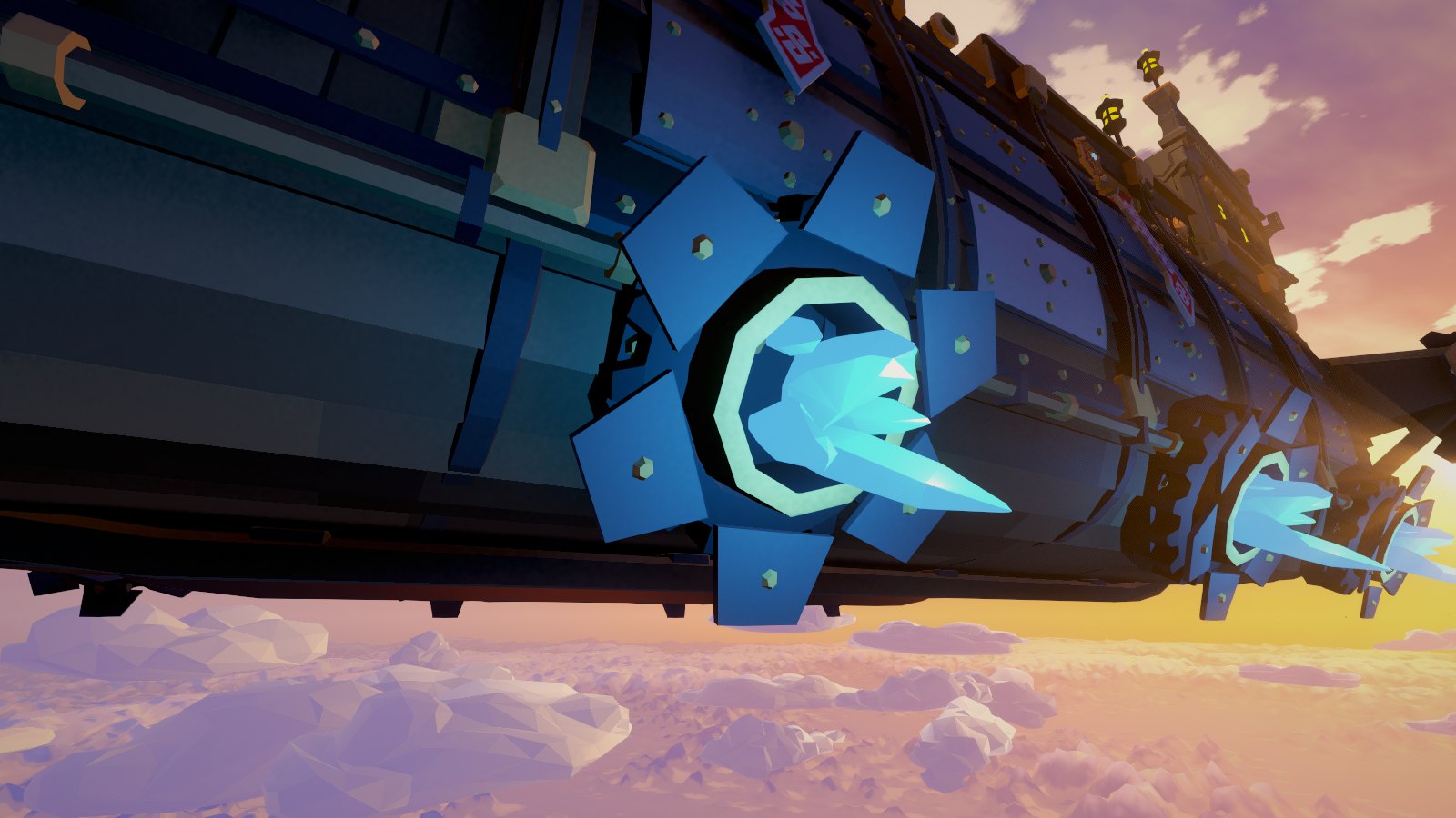 Skyhoard screenshot: a lift crystal