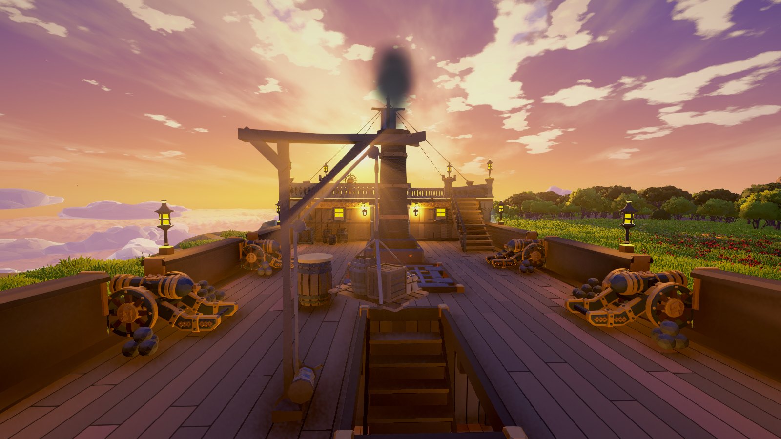 Skyhoard screenshot: the gun deck